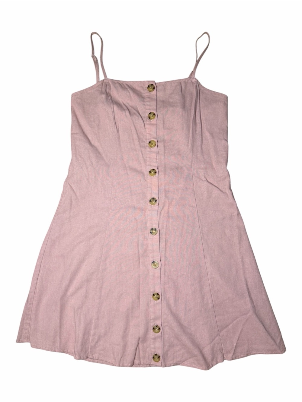 Pink Button-Front Sundress